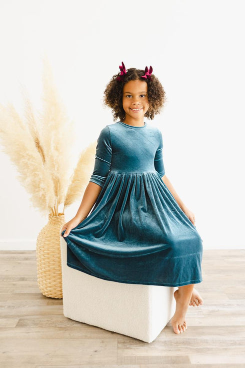denim-blue-velvet-twirl-dress Mila &  Rose - Sophia's Style--2T--3